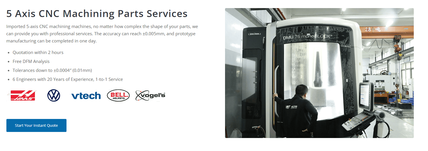 5-axis machining manufacturer