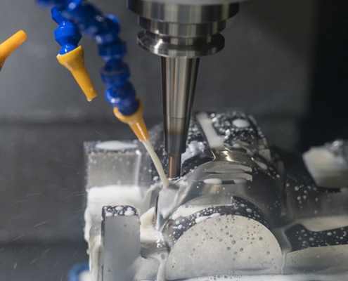 machining precision part by CNC machining center