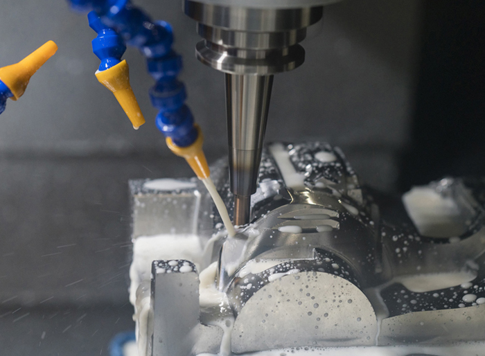 machining precision part by CNC machining center