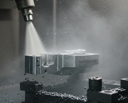 Bead Blasting in process