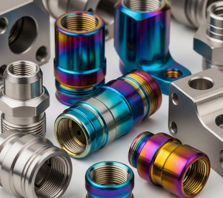 Electrolytic coloring effect of CNC machining parts