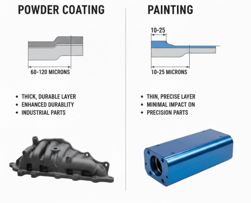 Comparison of Thickness and Precision Control between powder coating and painting