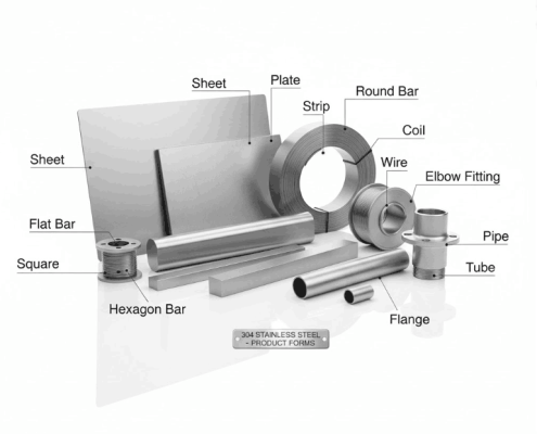 Common Product Forms of 304 Stainless Steel