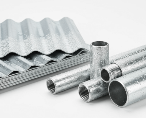 Galvanized steel with white rust