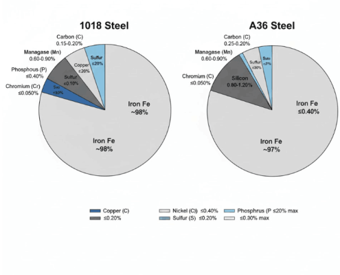 1018 vs A36 Steel Chemical Composition