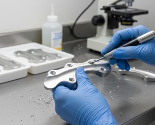 Deburring of Bone Plates