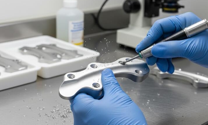 Deburring of Bone Plates