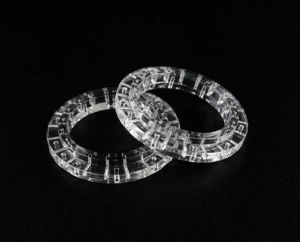 CNC machined clear acrylic ring parts