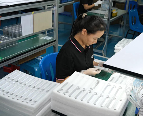VMT CNC parts packed in pearl cotton compartment trays
