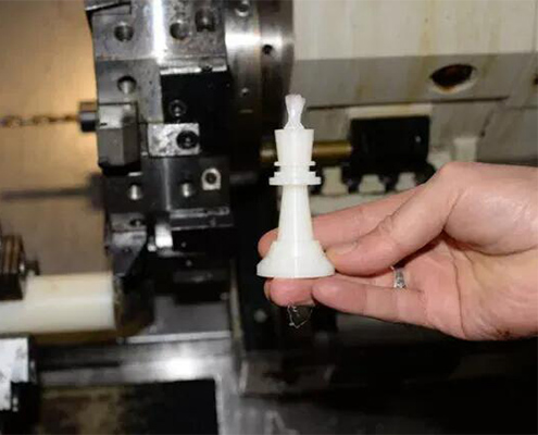CNC machined polypropylene chess piece