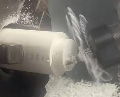 CNC milling polypropylene part surface