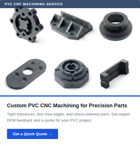 pvc cnc machining service