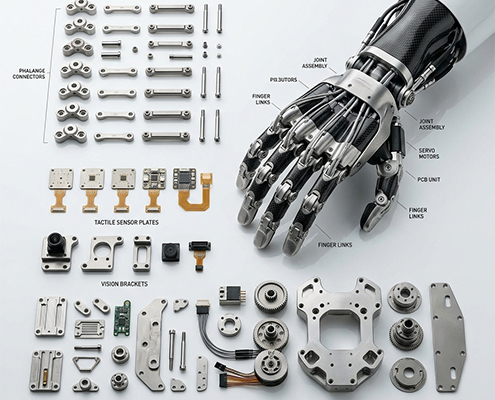 Humanoid robot dexterous hand components