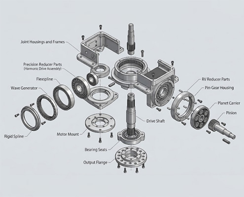 Joint and transmission systems CNC robotic parts