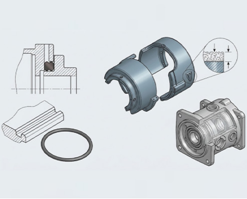 Sealing surface of the CNC robotic components